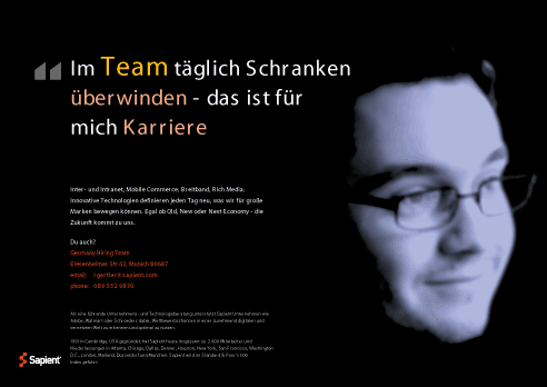Sapient Germany hiring poster 3