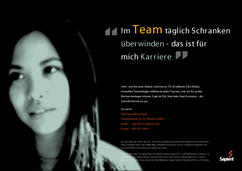 Sapient Germany hiring poster 4