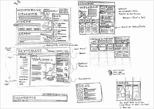Homebase.co.uk concept sketches 1