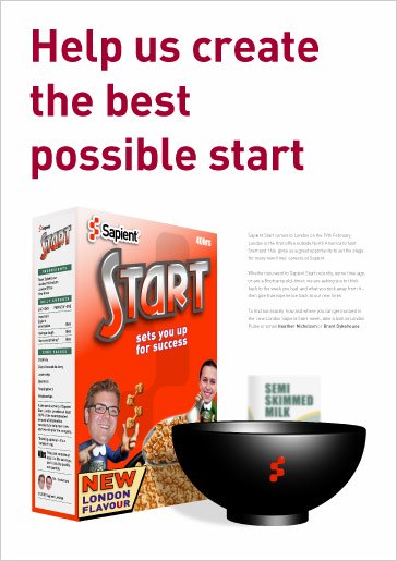 Sapient Start poster, final design
