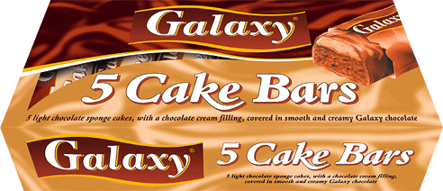 McVitie's Cake Bars, Galaxy packaging